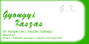 gyongyi kaszas business card