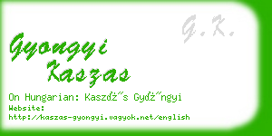 gyongyi kaszas business card